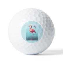 Golfliefhebbers Persoonlijke Flamingo Monogram