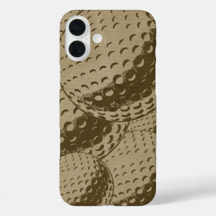 Golfliefhebbers: Rustic Golf Collage iPhone 16 Plus Hoesje