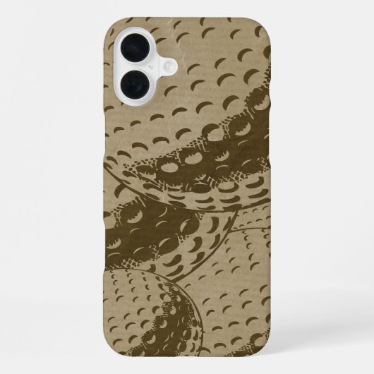 Golfliefhebbers: Rustic Golf Collage iPhone Hoesje (Achterkant)