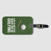 Golflife is beter als je aan het golfen bent bagagelabel (Voorkant (horizontaal))