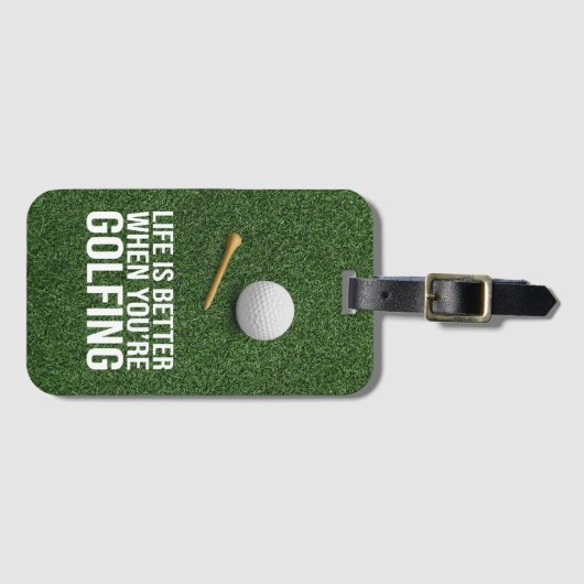 Golflife is beter als je golft bagagelabel (Voorkant (horizontaal))