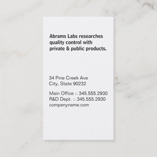 Golflijnpatroon | Monogram Visitekaartje (Achterkant)