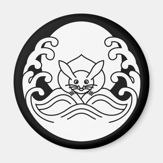 Golfmaan konijn magneet (Voorkant)
