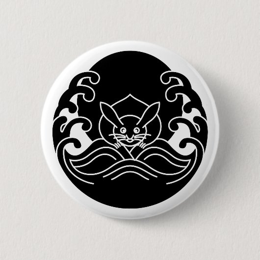Golfmaan konijn ronde button 5,7 cm (Voorkant)