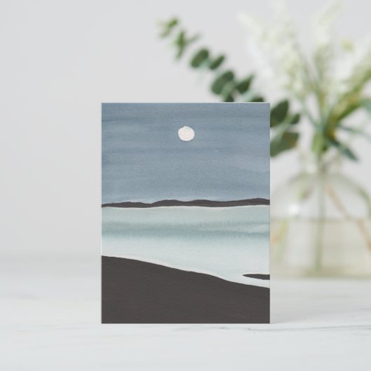 Golfmaan over oceaan briefkaart (Staand voorkant)