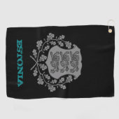 Golfmantel Estland en Estse wapenschild/vlag Golfhanddoek (Horizontaal)