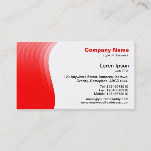 Golfmarge - rood visitekaartje (Voorkant)