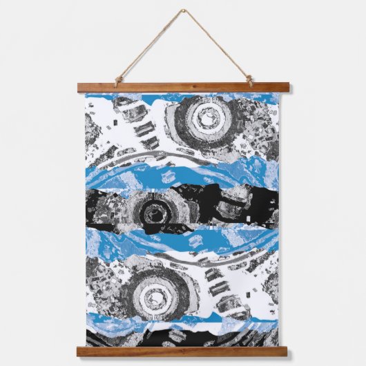 Golfmechanisme – Aangepaste wandtapestry met houte Hangend Wandkleed (Voorkant)