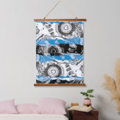 Golfmechanisme – Aangepaste wandtapestry met houte Hangend Wandkleed (Slaapkamer)