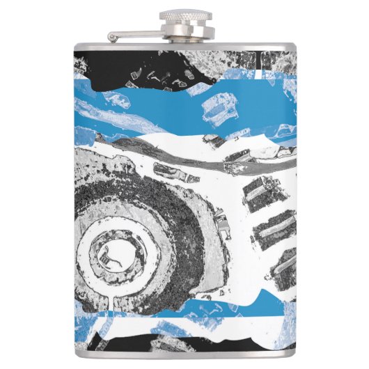 Golfmechanisme – Flask met op maat gemaakte vinylw Heupfles (Voorkant)