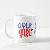 Golfmeisje Gepersonaliseerd Koffie Mok (Links)
