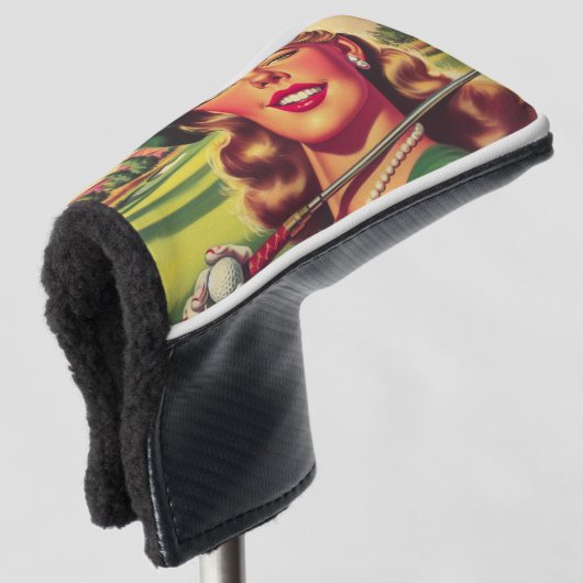  golfmeisje golfheadcover (3/4 voorkant)