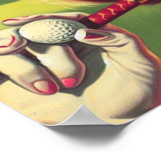 golfmeisje poster (Hoek)