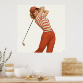 Golfmode uit de jaren 80 - Kunstprint Poster (Keuken)
