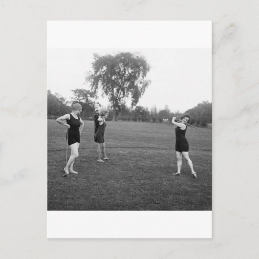GolfMode vrouwen uit de jaren 20 Briefkaart (Voorkant)