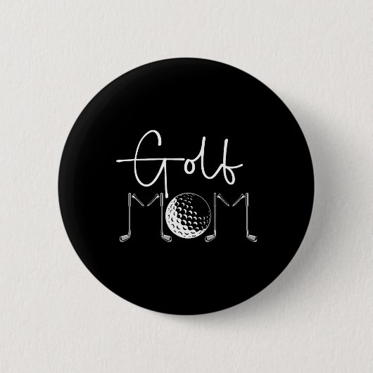 Golfmoeder van een golfspeler Moeder Golfer Mama T Ronde Button 5,7 Cm (Voorkant)