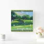Golfmuurklok Vierkante Klok (Huis)