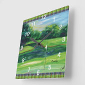Golfmuurklok Vierkante Klok (Hoek)