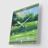 Golfmuurklok Vierkante Klok (Hoek)