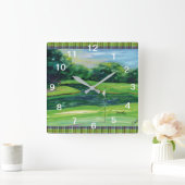 Golfmuurklok Vierkante Klok (Huis)