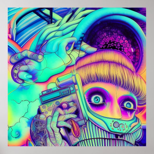 golfmuziek, het surrealistische landschap van de j poster (Voorkant)