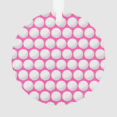 Golfnaam Modern Roze Groen Sinaasappel Golfplezier Ornament (achterkant)