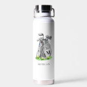 Golfnaammonogram Waterfles (Achterkant)