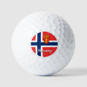 GolfNoorwegen en Noorse vlag/Golfbal Golfballen (Voorkant)