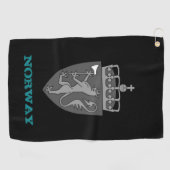 GolfNoorwegen en Noorse wapenschild/vlag Golfhanddoek (Horizontaal)