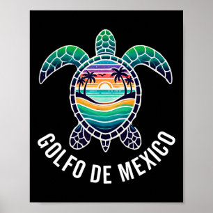Golfo de Mexico Viva Mexico Golf van Mexico Souven Poster