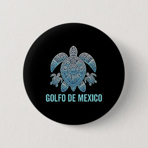 Golfo de Mexico Viva Mexico Golf van Mexico Souven Ronde Button 5,7 Cm