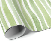 Golfoenige groene crème strepen cadeaupapier (Rol Hoek)