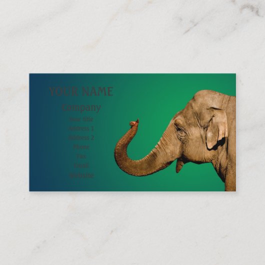 Golfolifant Visitekaartje (Voorkant)