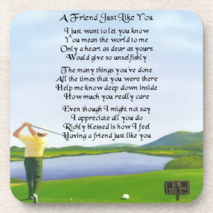 Golfontwerp: Friend Poem-Onderzetter Bier Onderzetter