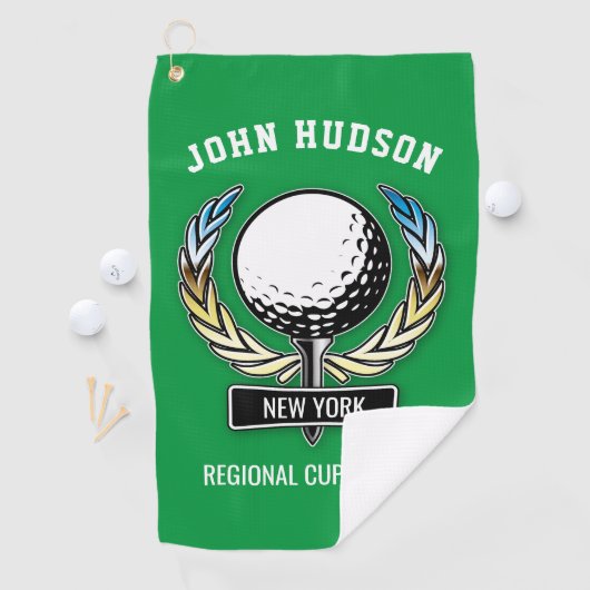 Golfontwerp met Sjabloon Golf Tow van groot monogr Golfhanddoek (Insitu)