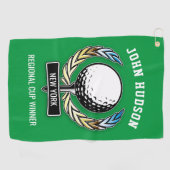 Golfontwerp met Sjabloon Golf Tow van groot monogr Golfhanddoek (Horizontaal)