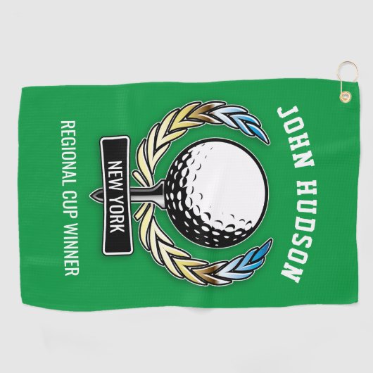 Golfontwerp met Sjabloon Golf Tow van groot monogr Golfhanddoek (Horizontaal)