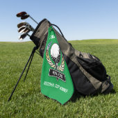 Golfontwerp met Sjabloon Golf Tow van groot monogr Golfhanddoek (Groen)