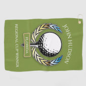 Golfontwerp met Sjabloon van groot monogram Golfhanddoek (Horizontaal)