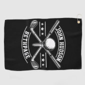 Golfontwerp met Sjabloon van groot monogram Golfhanddoek (Horizontaal)