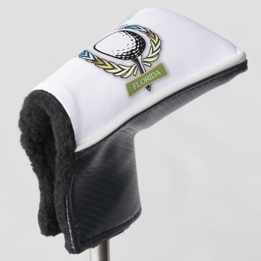 Golfontwerp met Sjabloon van groot monogram Golfheadcover (3/4 voorkant)