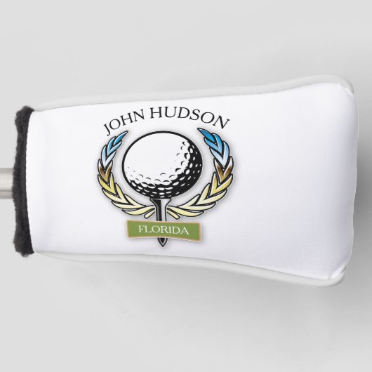 Golfontwerp met Sjabloon van groot monogram Golfheadcover (Voorkant)