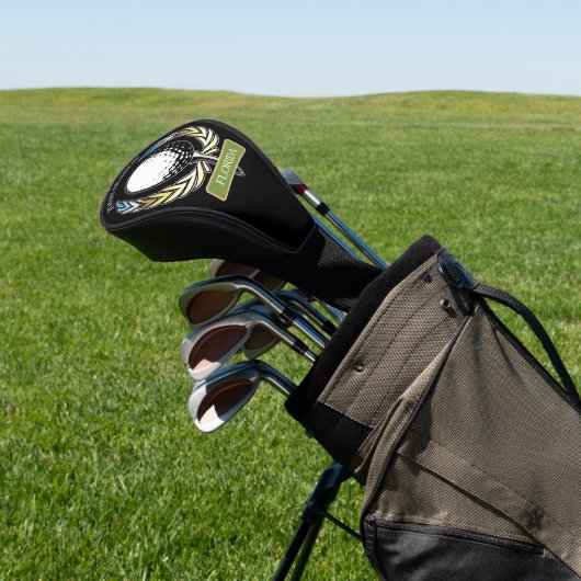 Golfontwerp met Sjabloon van groot monogram Golfheadcover (Insitu)