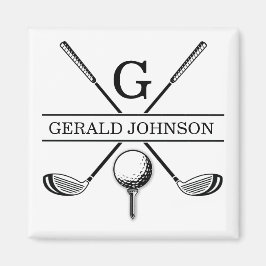 Golfontwerp met Sjabloon van groot monogram Magneet