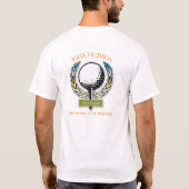 Golfontwerp met Sjabloon van groot monogram T-shirt (Achterkant)