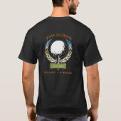Golfontwerp met Sjabloon van groot monogram T-shirt (Achterkant)