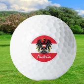 GolfOostenrijk en Oostenrijkse vlag/Golfbal Golfballen
