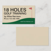 Golfopleiding en -instructeur visitekaartje (Voorkant / Achterkant)