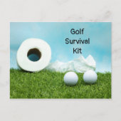 Golfoverlevingkit golfkogelwc-papier briefkaart (Voorkant)
