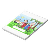 Golfpaar - Persoonlijke Cartoon Notitieblok (Linkerzijde)